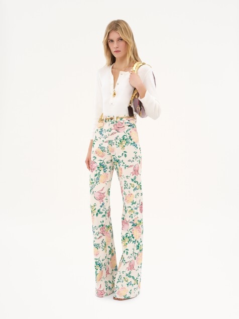 Top henley en jersey de coton