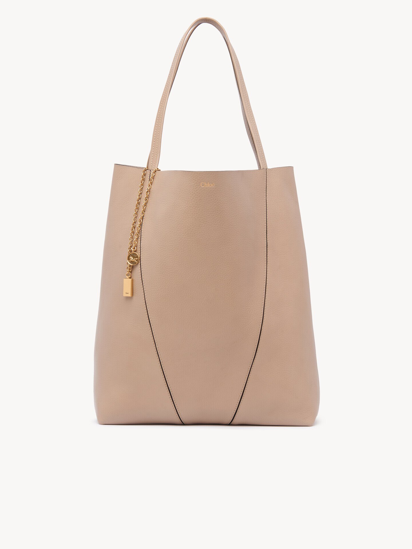 Large Chlo&eacute; Spin tote bag in grained leather - 1