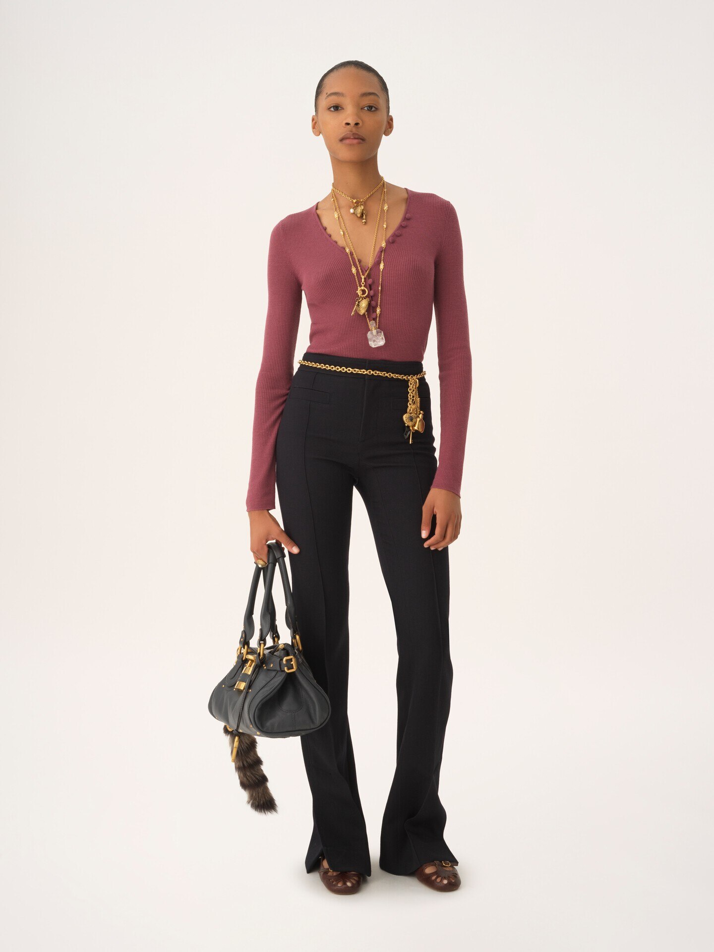 Camisa Henley de punto de lana merina - 3