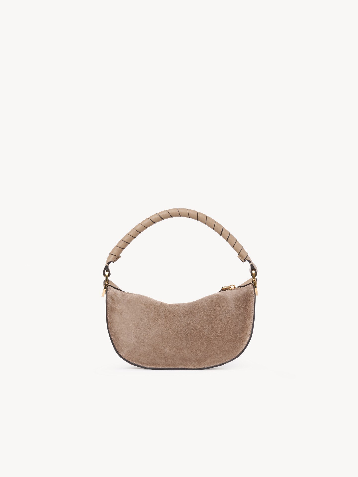 Mini sac port&eacute; &eacute;paule Marcie en cuir velours - 5