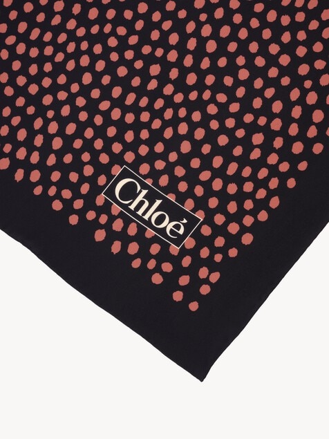 Foulard carr&eacute; Chlo&eacute; Spotted en soie