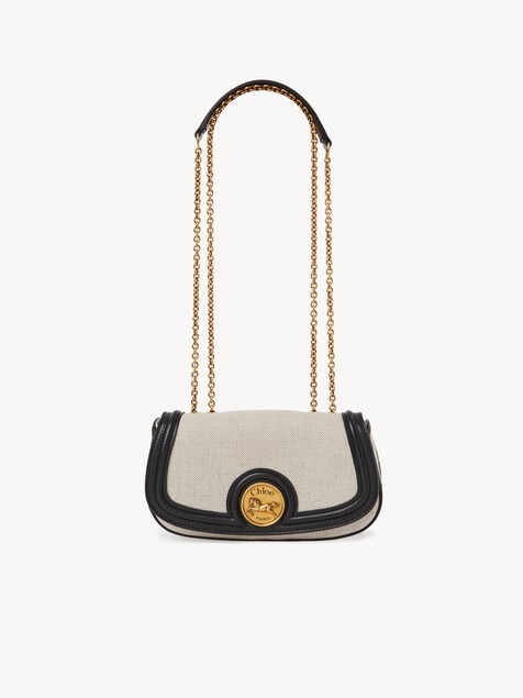 Horse Medal crossbody bag in canvas & grained leather
