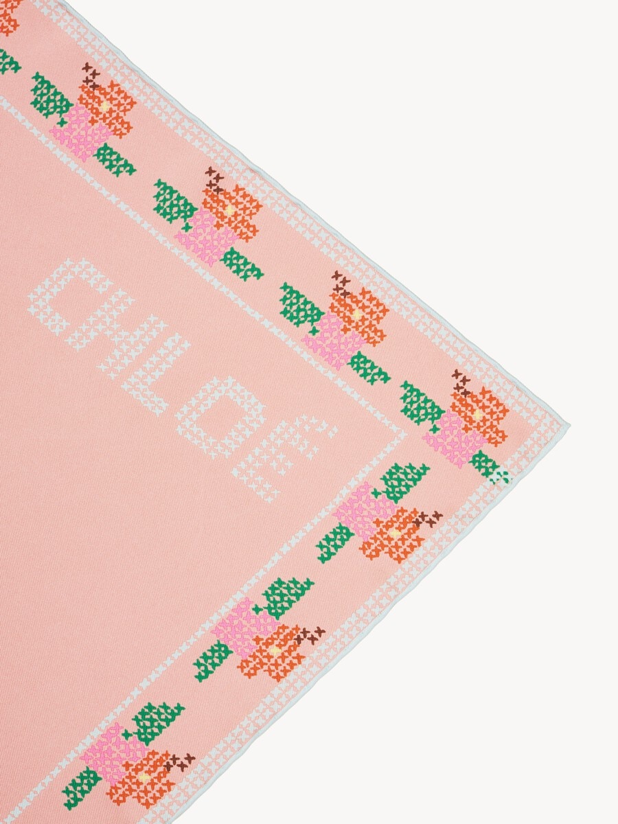 The Chlo&eacute; Parrot square scarf in silk twill - 4
