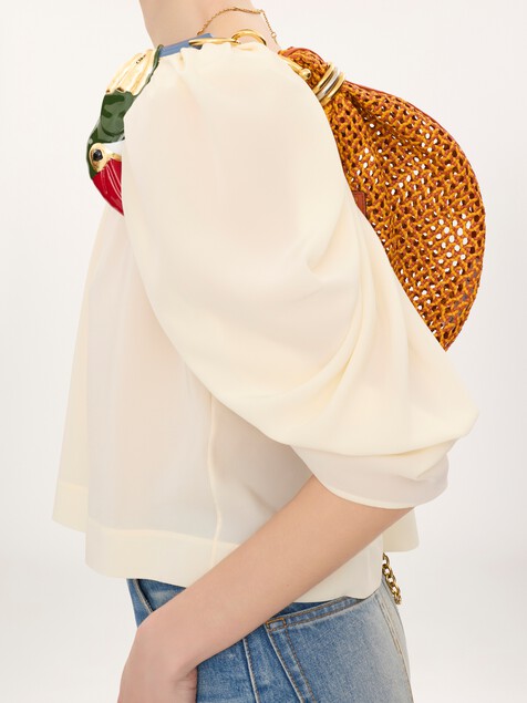 Small Bracelet Hobo bag in braided leather