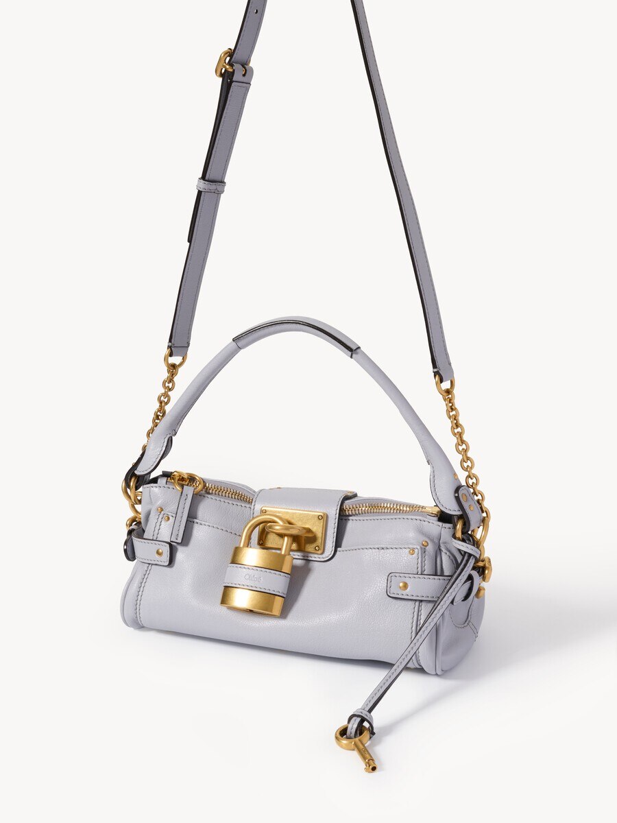 Small Paddington bag with strap in grained leather - 3