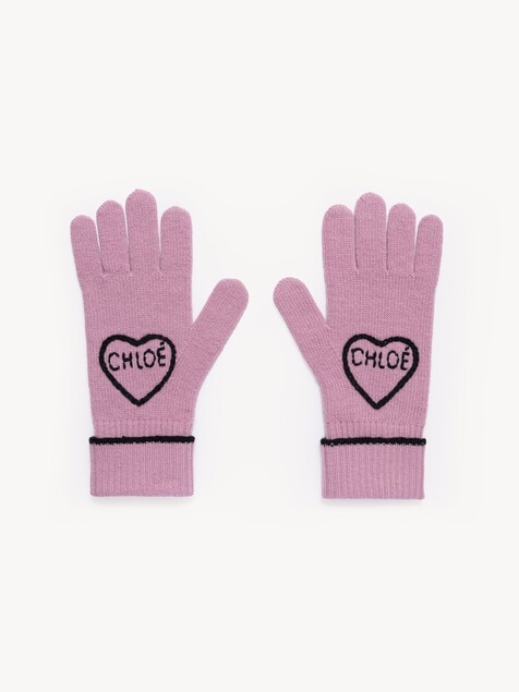 The Chloé Encoeur gloves in wool & cashmere