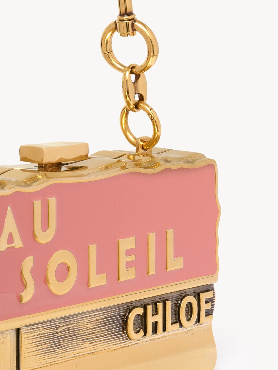 Chlo&eacute; Soleil Minaudi&egrave;re mit Kette aus Messing und Emaille - 7