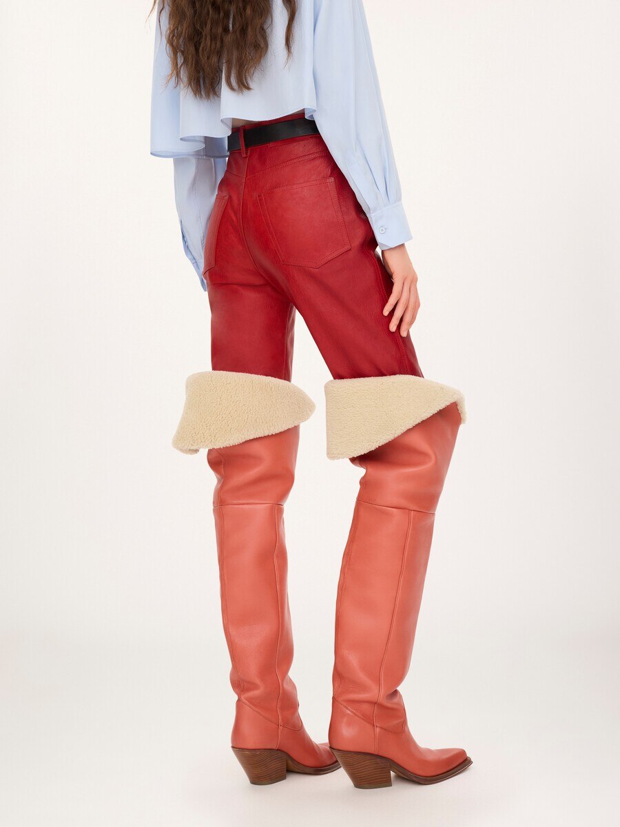 Pantalon slim en cuir - 7