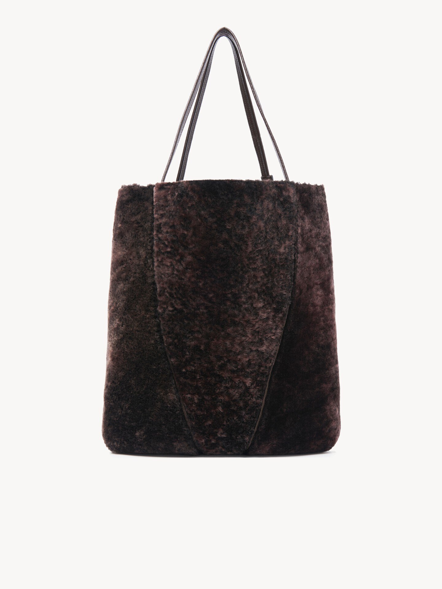 Large Chlo&eacute; Spin tote bag in shearling - 4.0