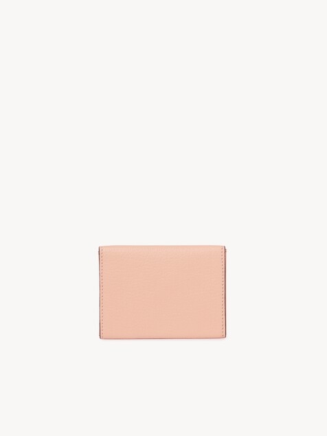 Envelope card holder in grained leather