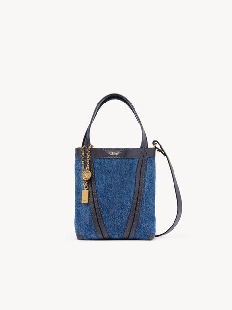 Small Chlo&eacute; Spin tote bag in denim