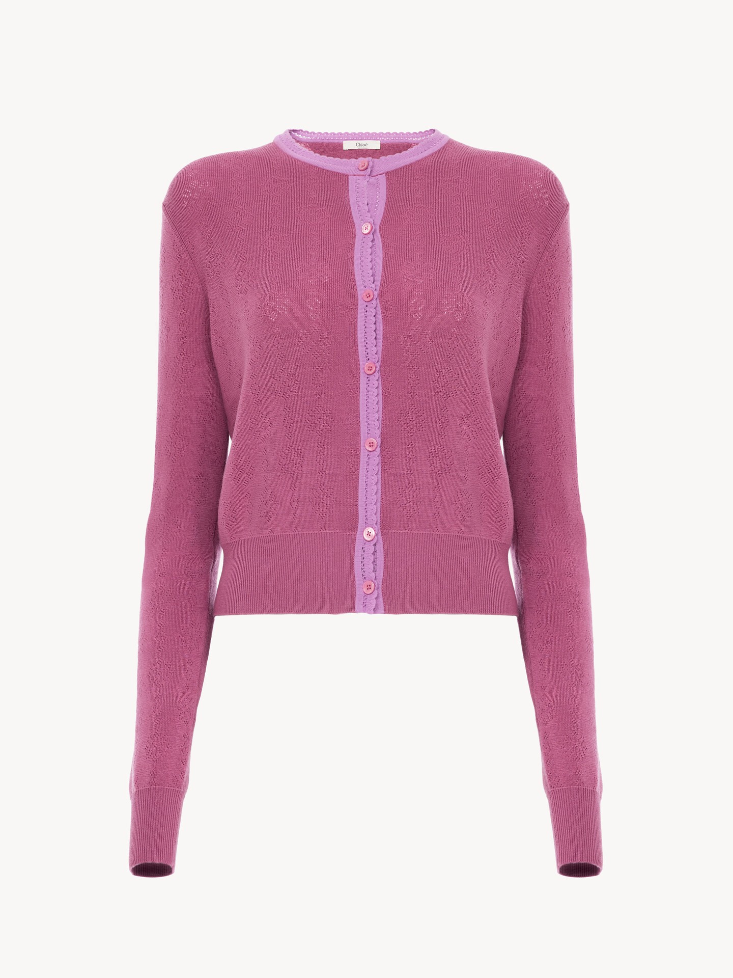 Fitted cardigan in a wool knit - 2