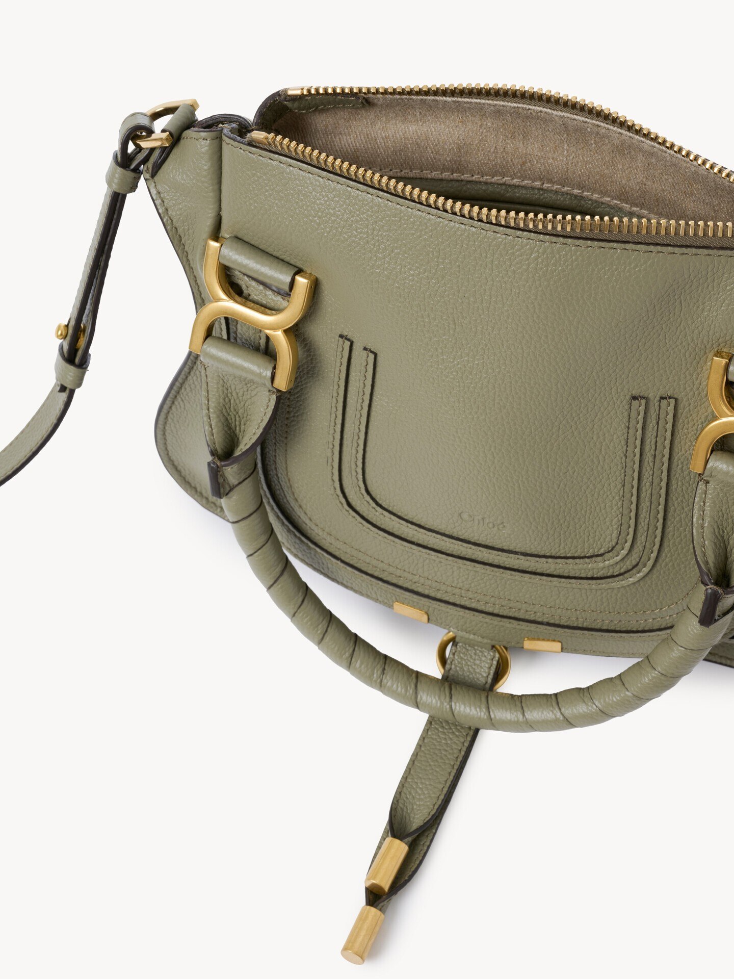 Kleine Marcie Tasche aus genarbtem Leder - 6