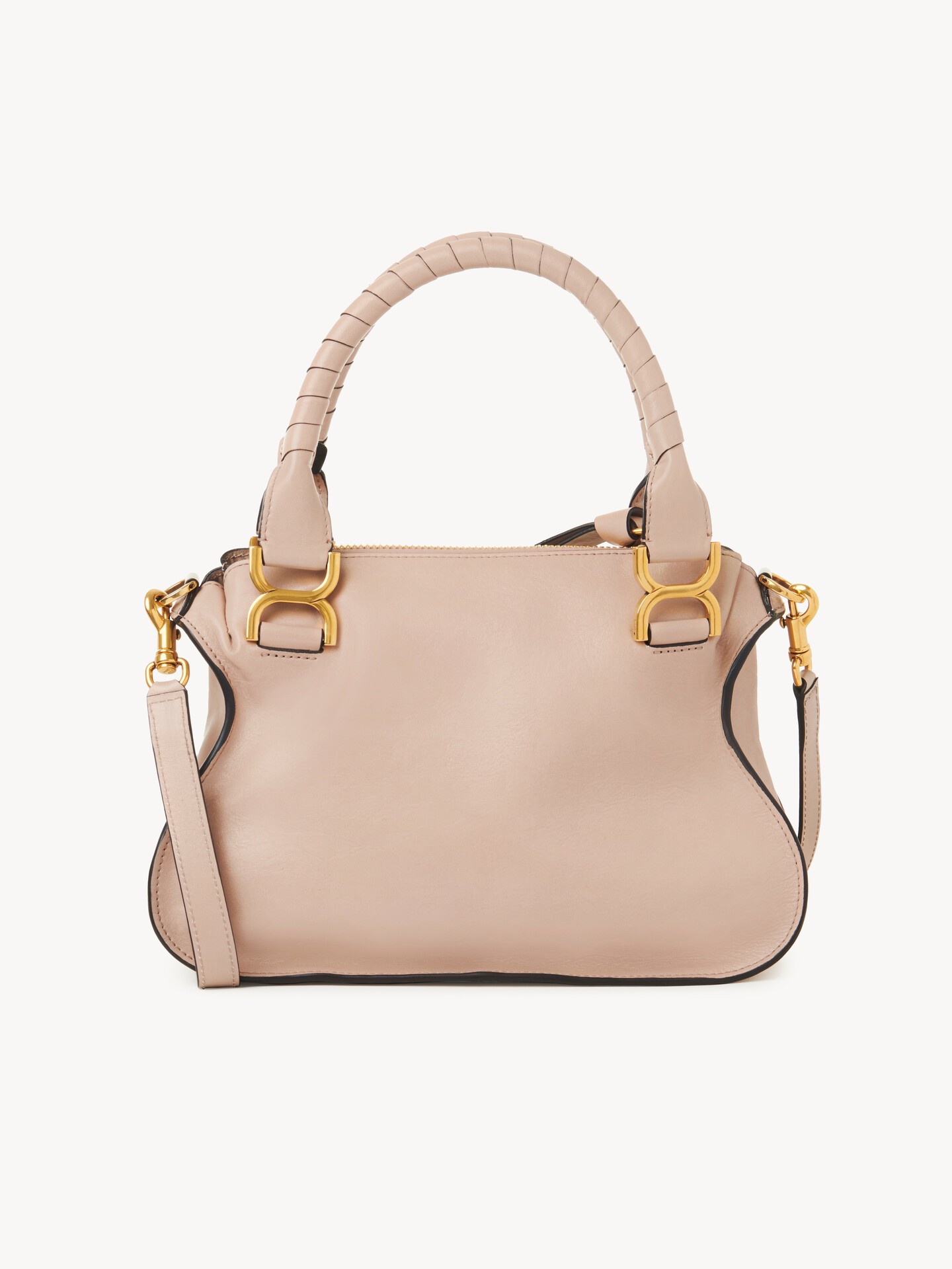 シャイニーレザー製Marcieスモールバッグ ベージュ - Chloé