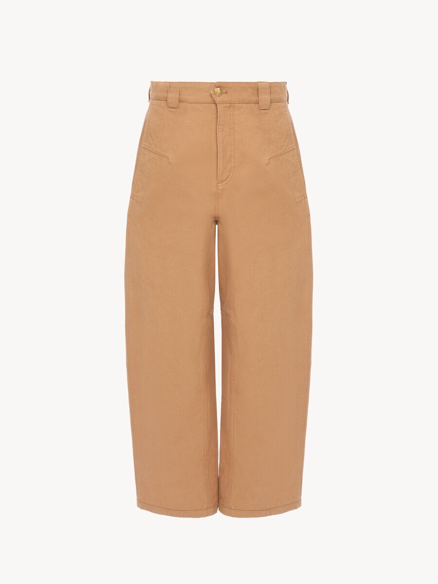 Barrel-leg trousers in cotton canvas  - 2