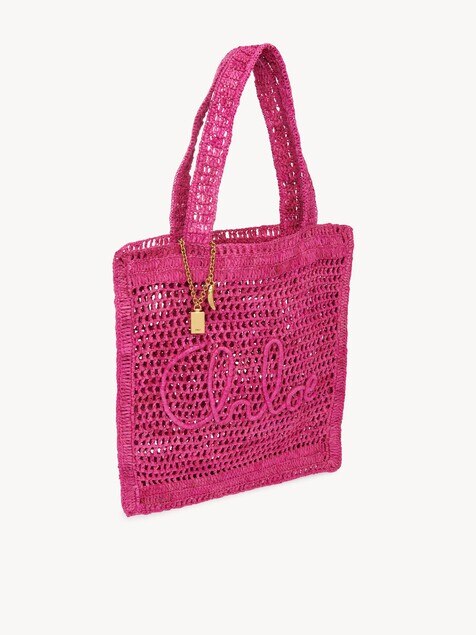Summer Banana tote bag in raffia