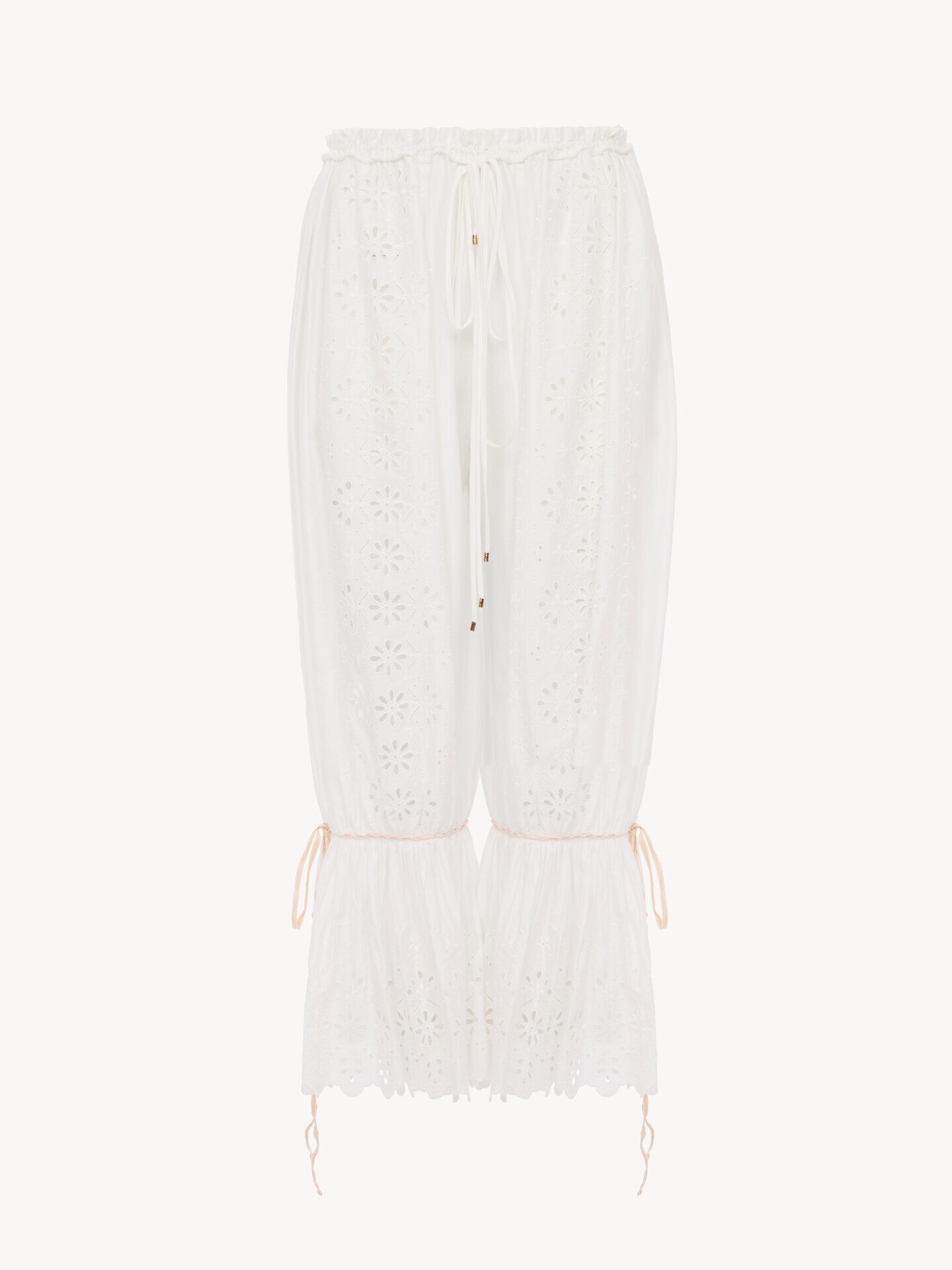 Fluid drawstring trousers in soft cotton - 2