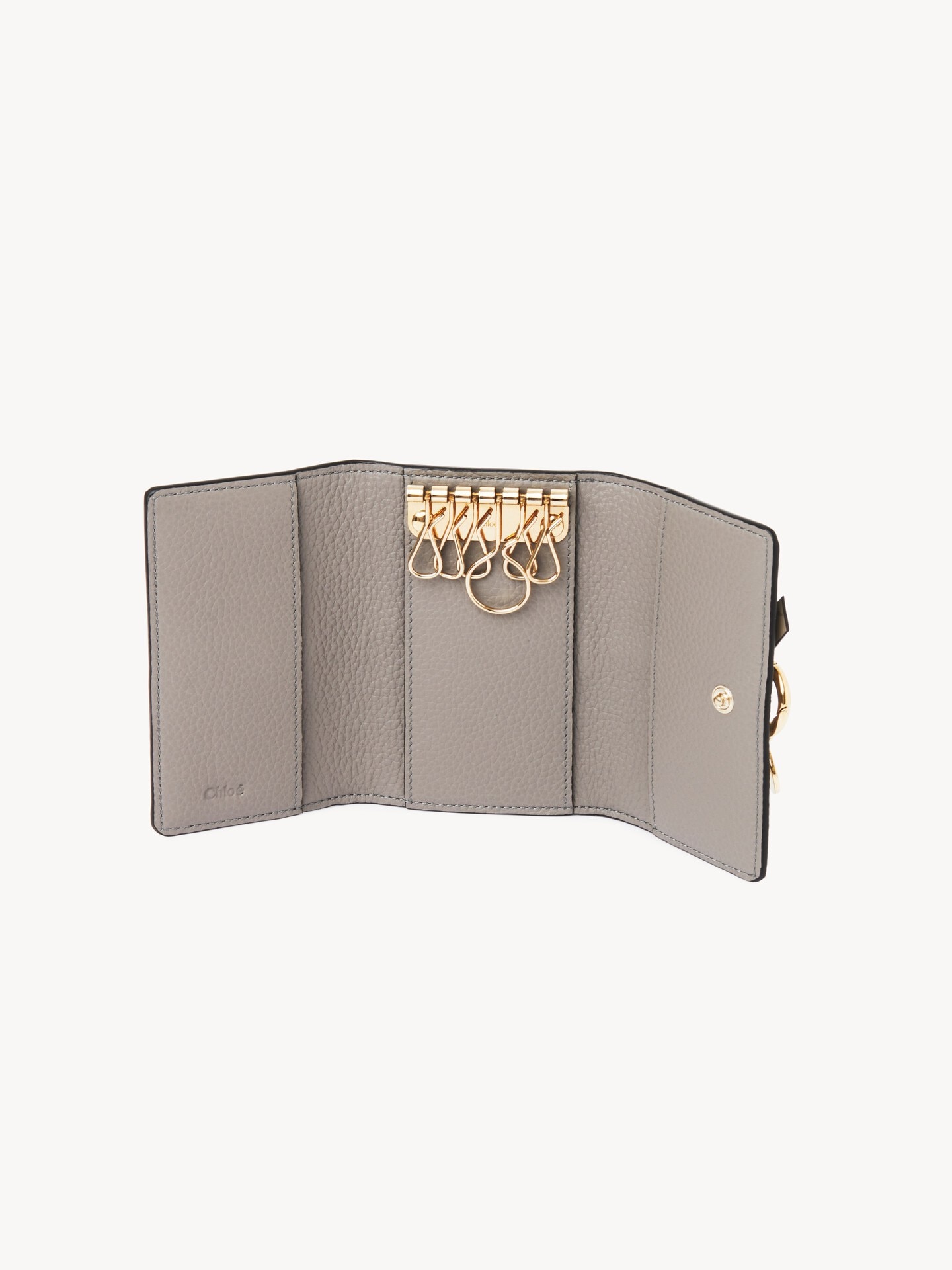 Alphabet key case in grained leather  - 6