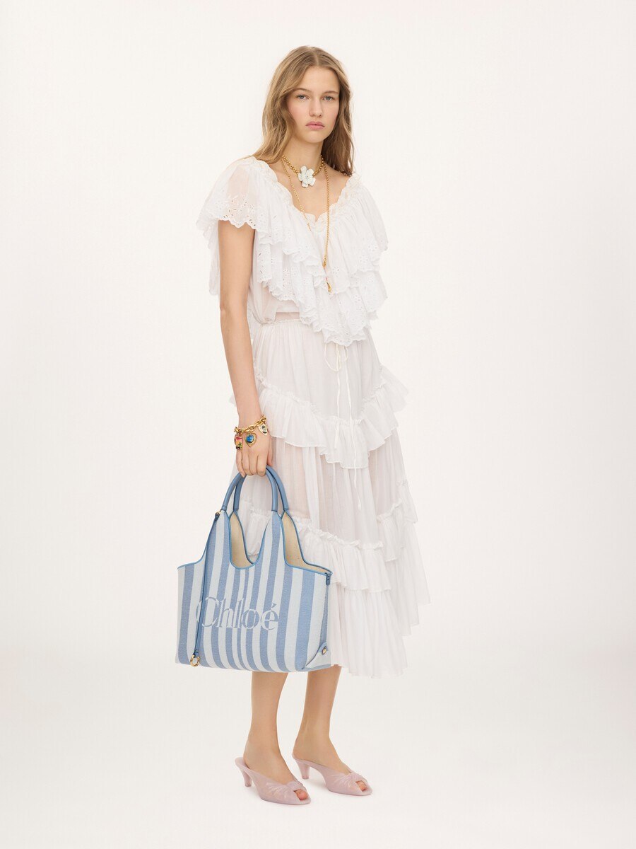 Bolso tote Chlo&eacute; Stripy East-West de jacquard - 9