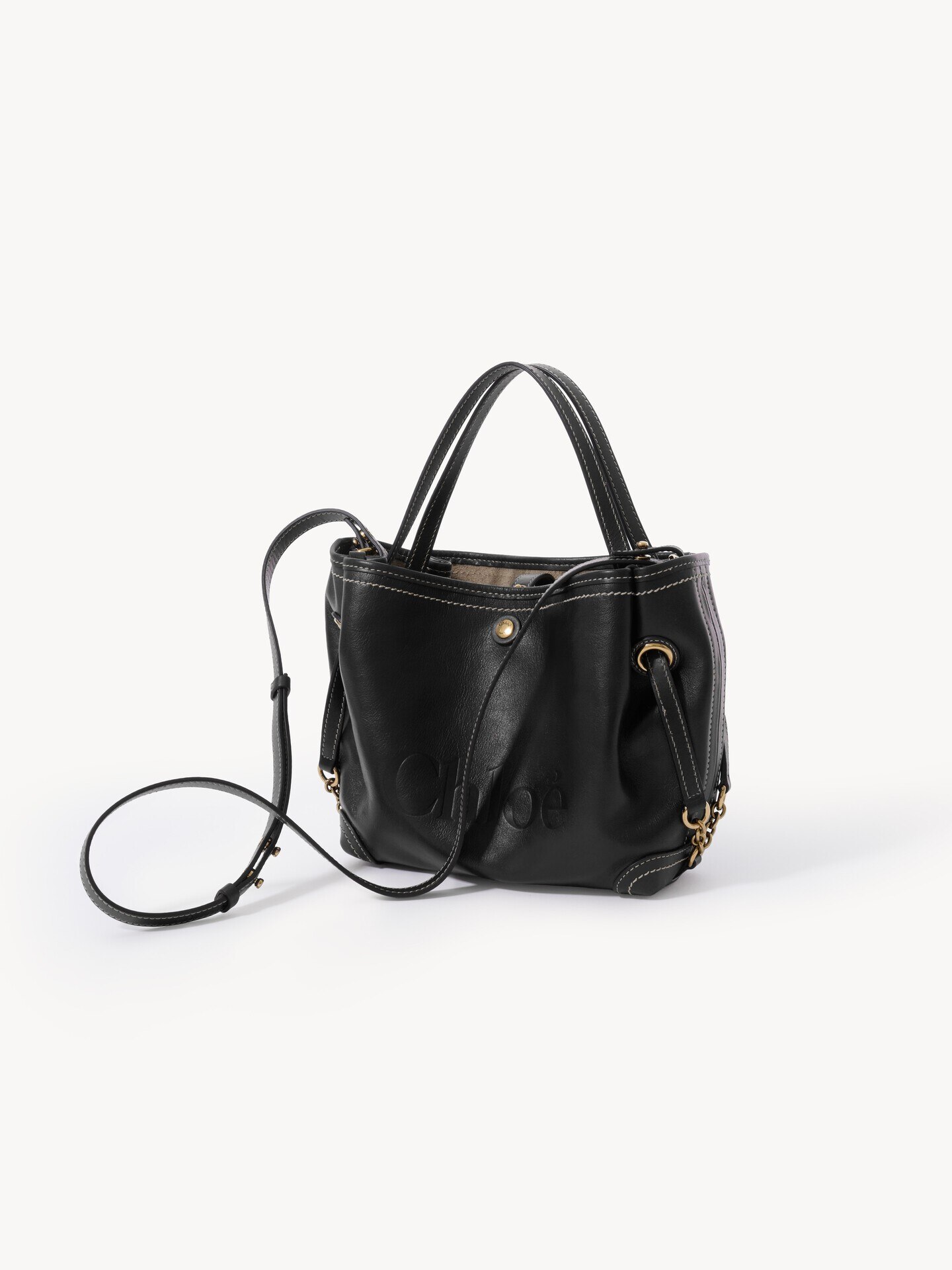 Small Chlo&eacute; Clover double carry bag in soft leather - 2.0