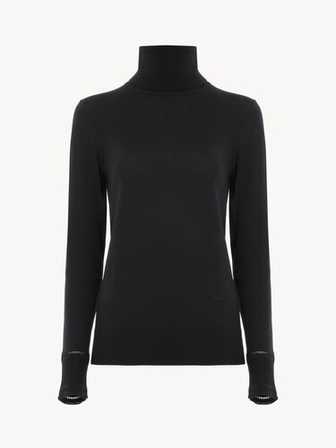 Fitted turtleneck in a wool knit - 2