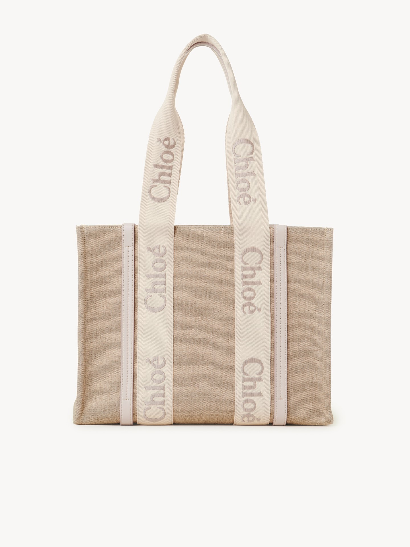 Woody tote bag in linen - 5