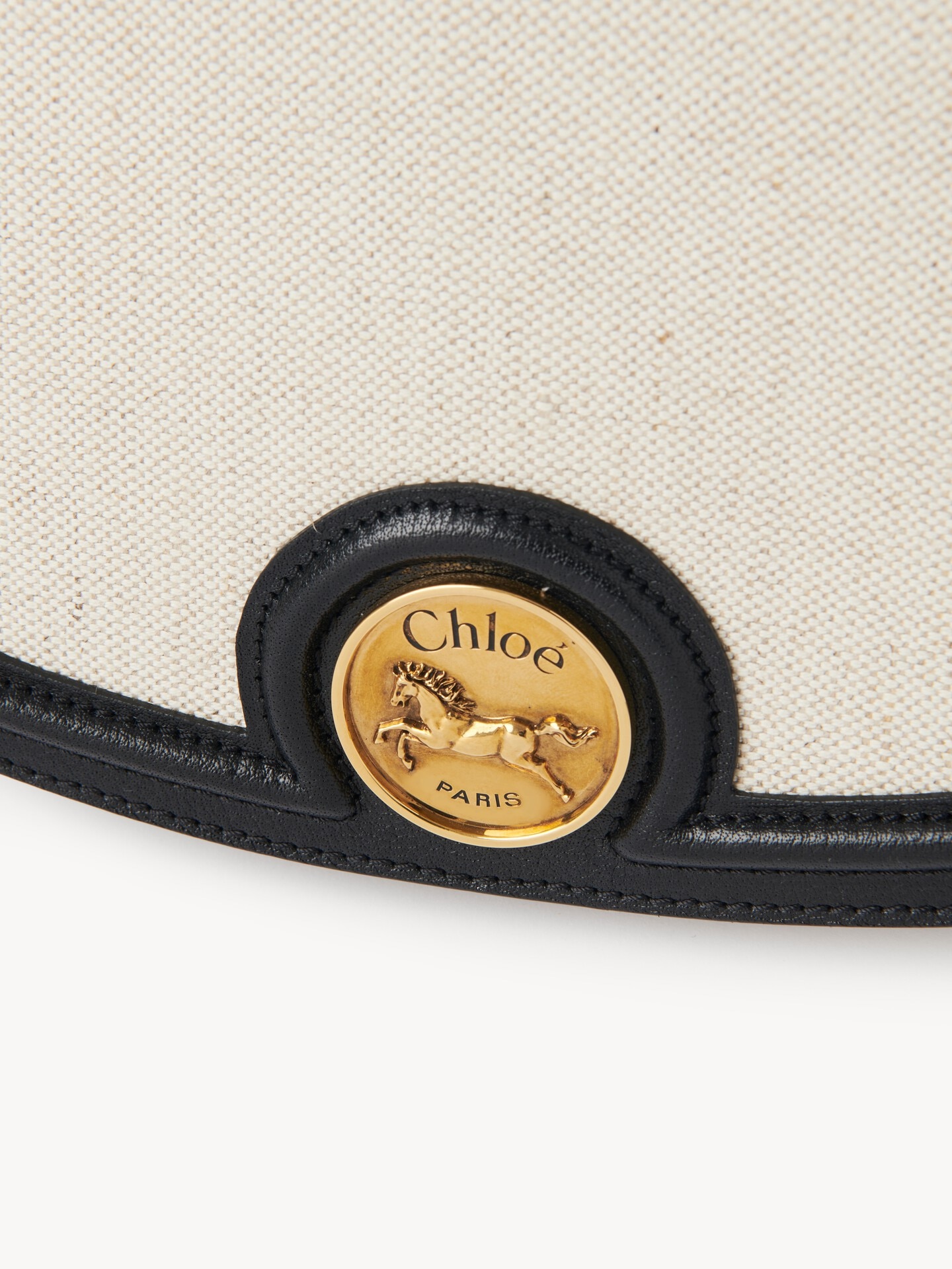 Horse Medal saddle bag in canvas & grained leather - 7