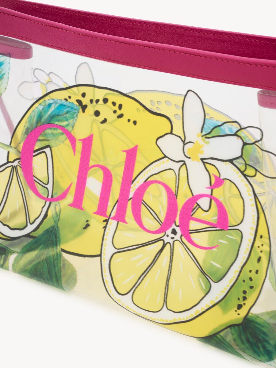 Chlo&eacute; Soleil zipped pouch in lemon-print jelly - 6