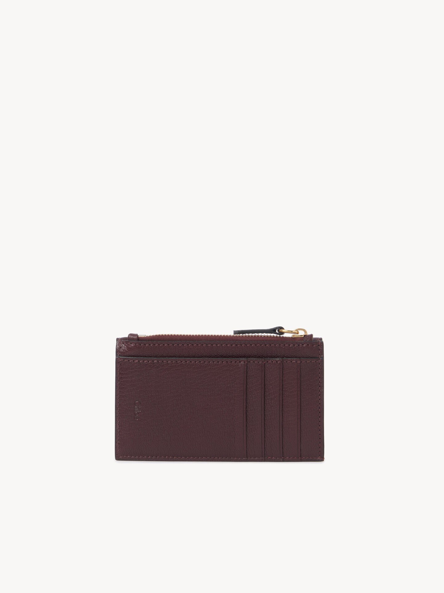 Small Envelope purse with card slots in grained leather - 4