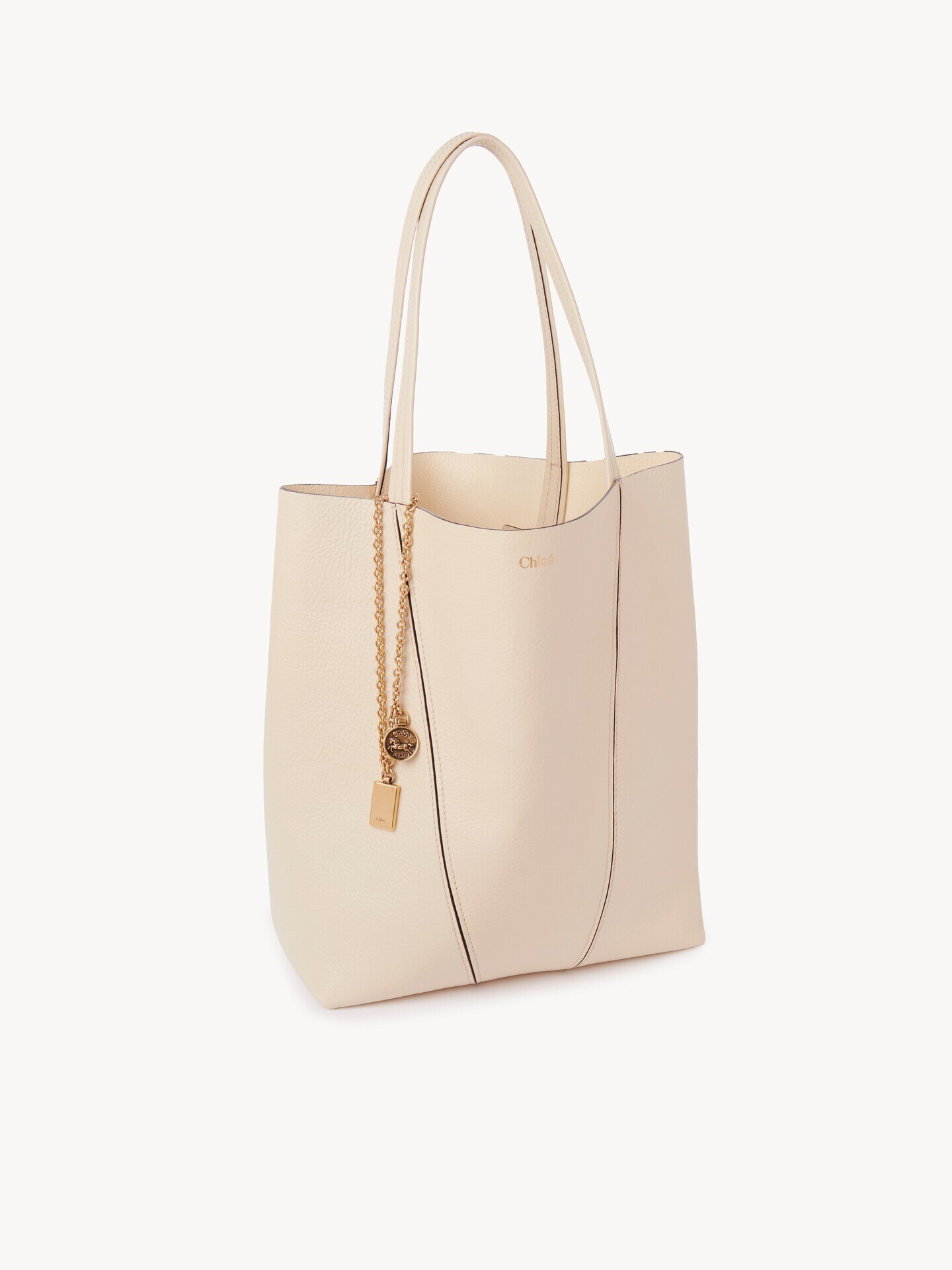 Sac cabas Chlo&eacute; Spin en cuir grain&eacute; - 5