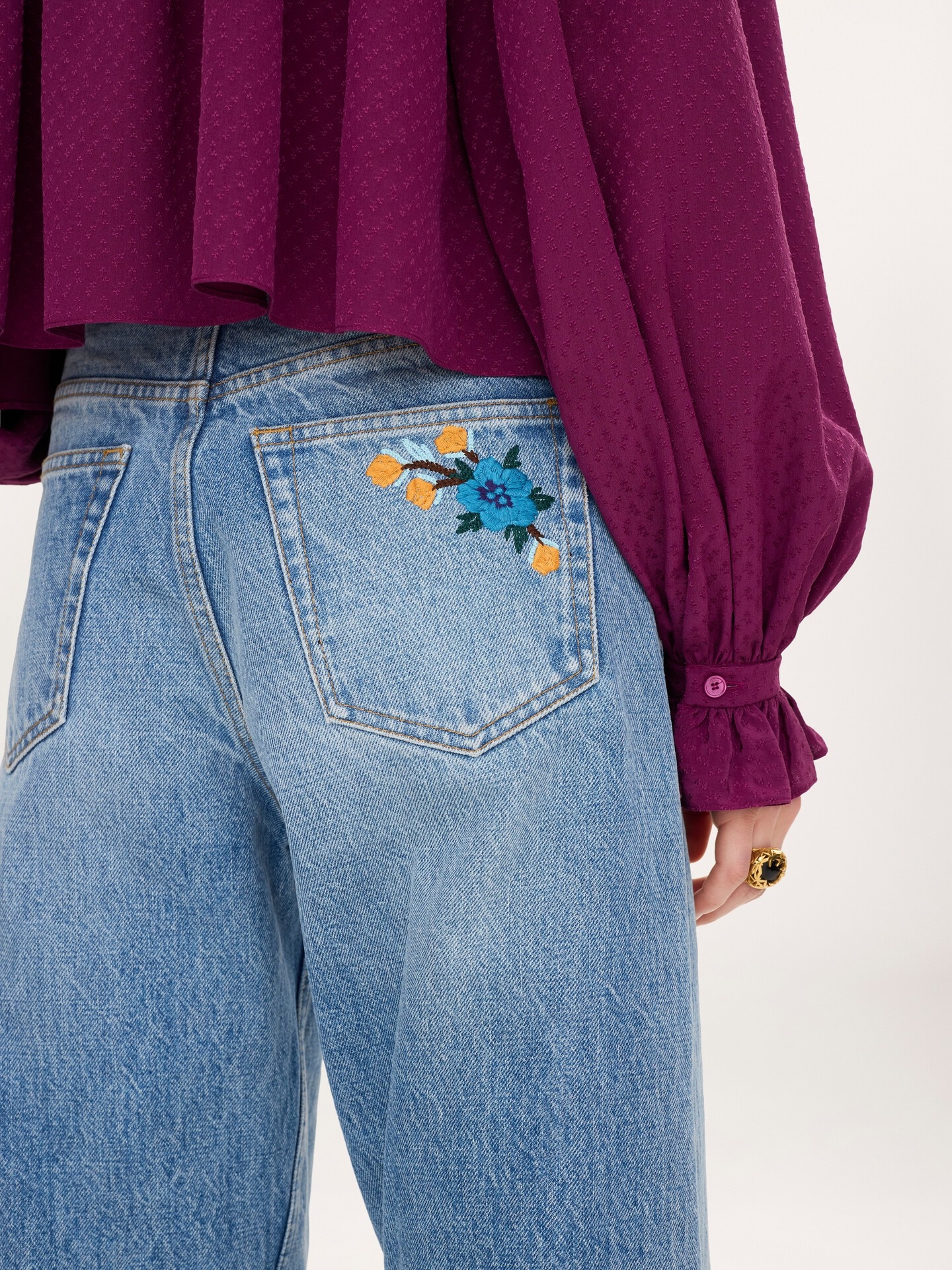 Straight jeans in denim - 6.0