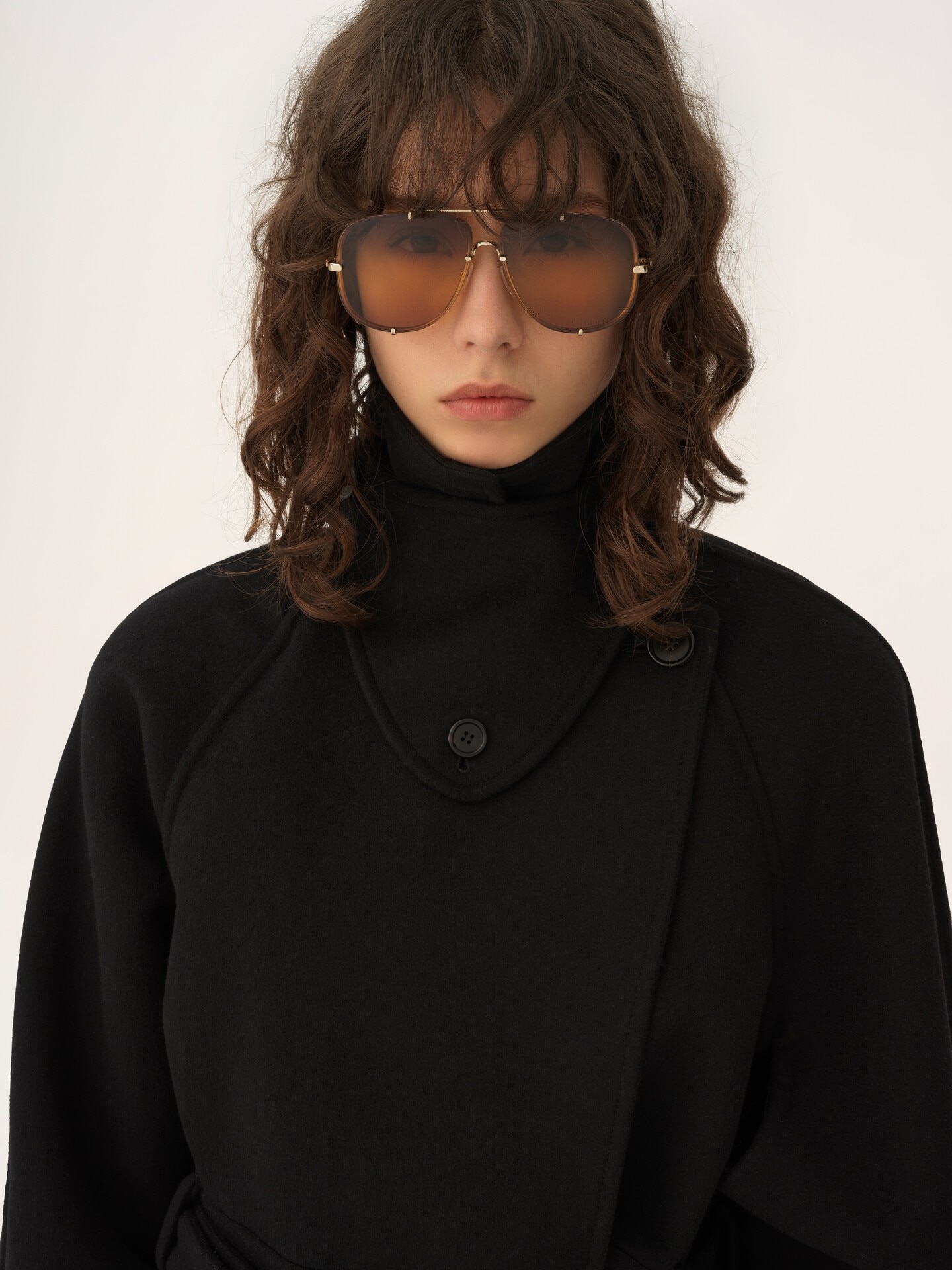 Cropped coat in double-face wool - 7