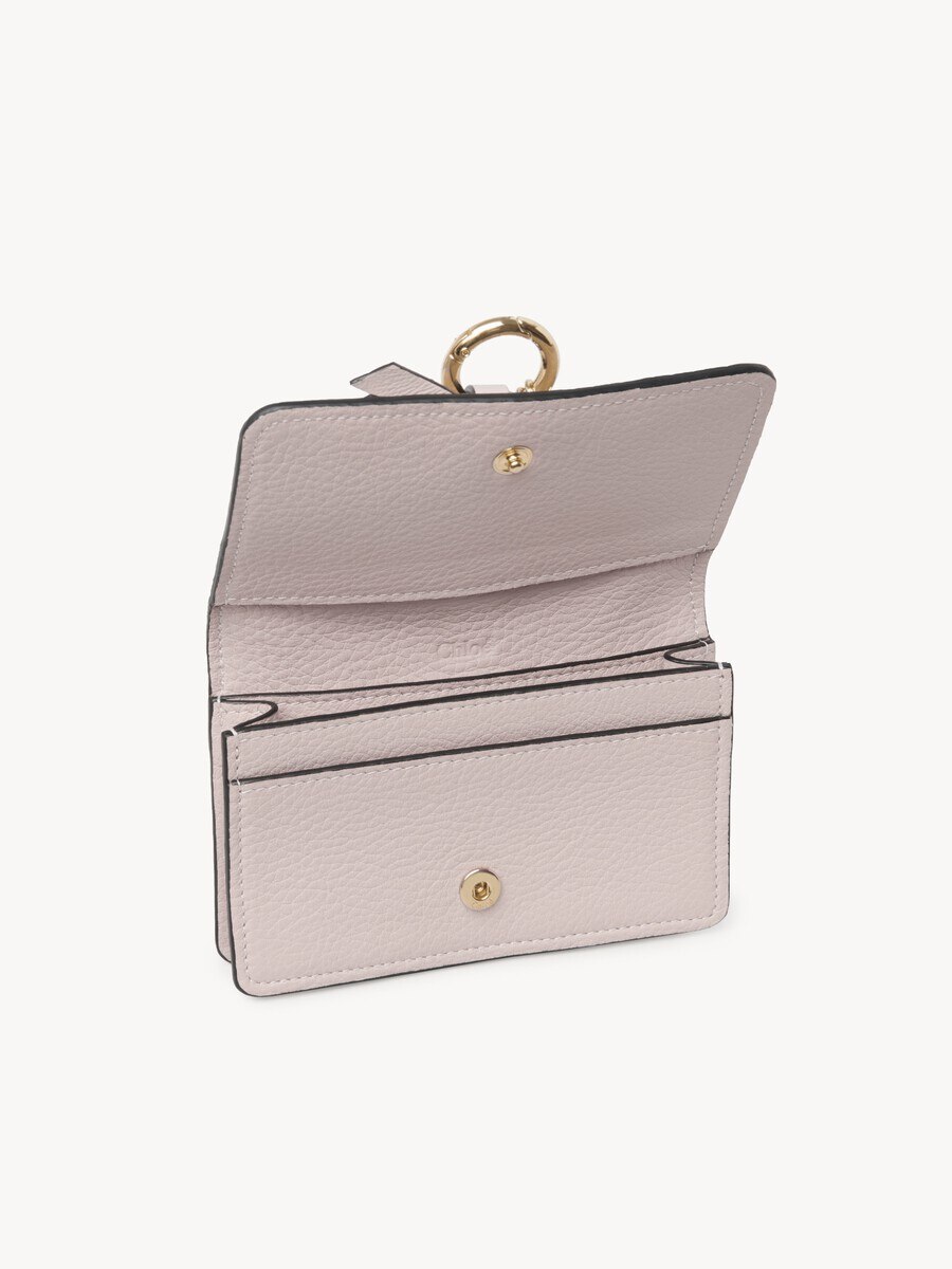 Alphabet card holder in grained leather - 4