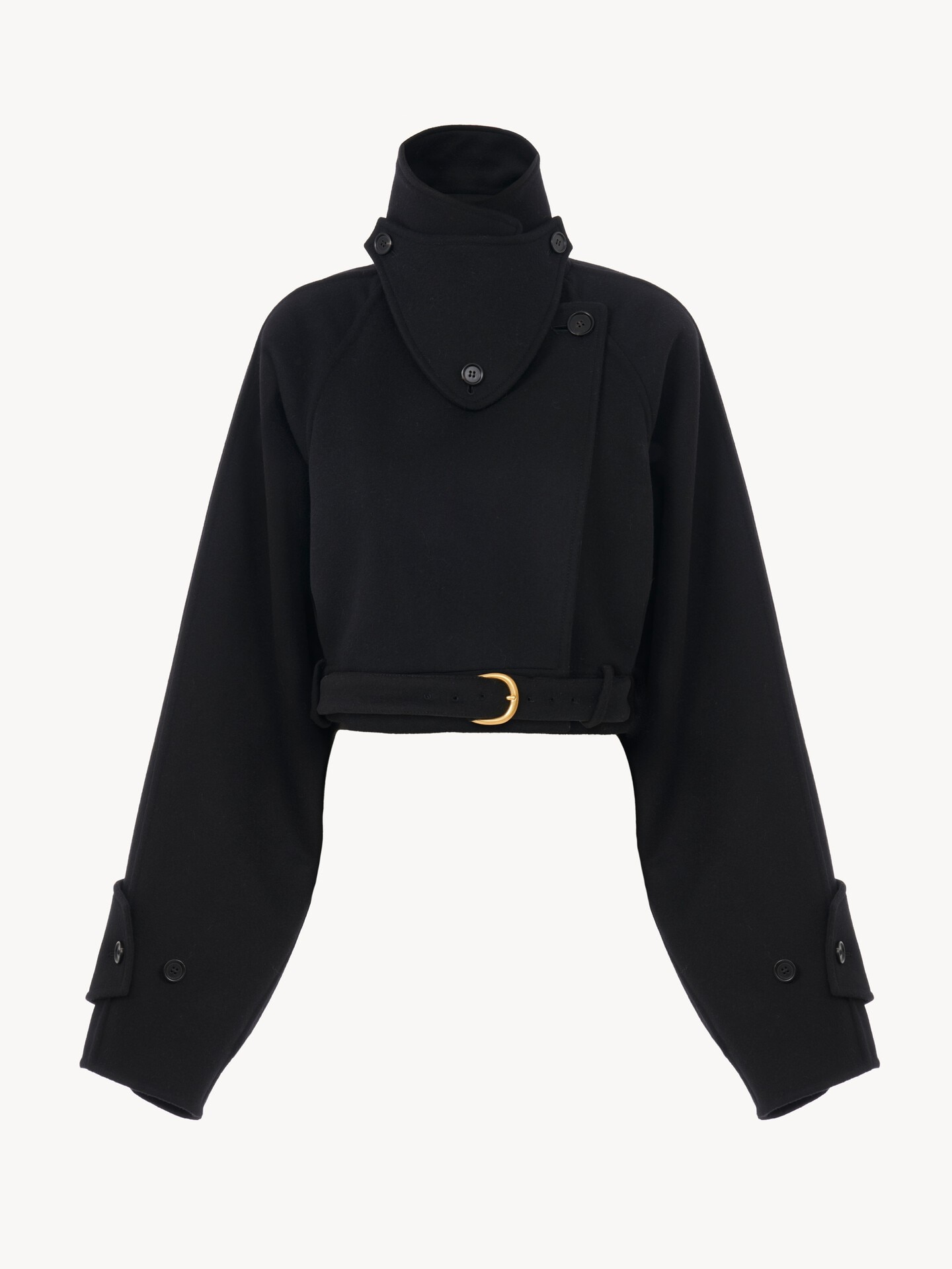 Cropped coat in double-face wool - 2