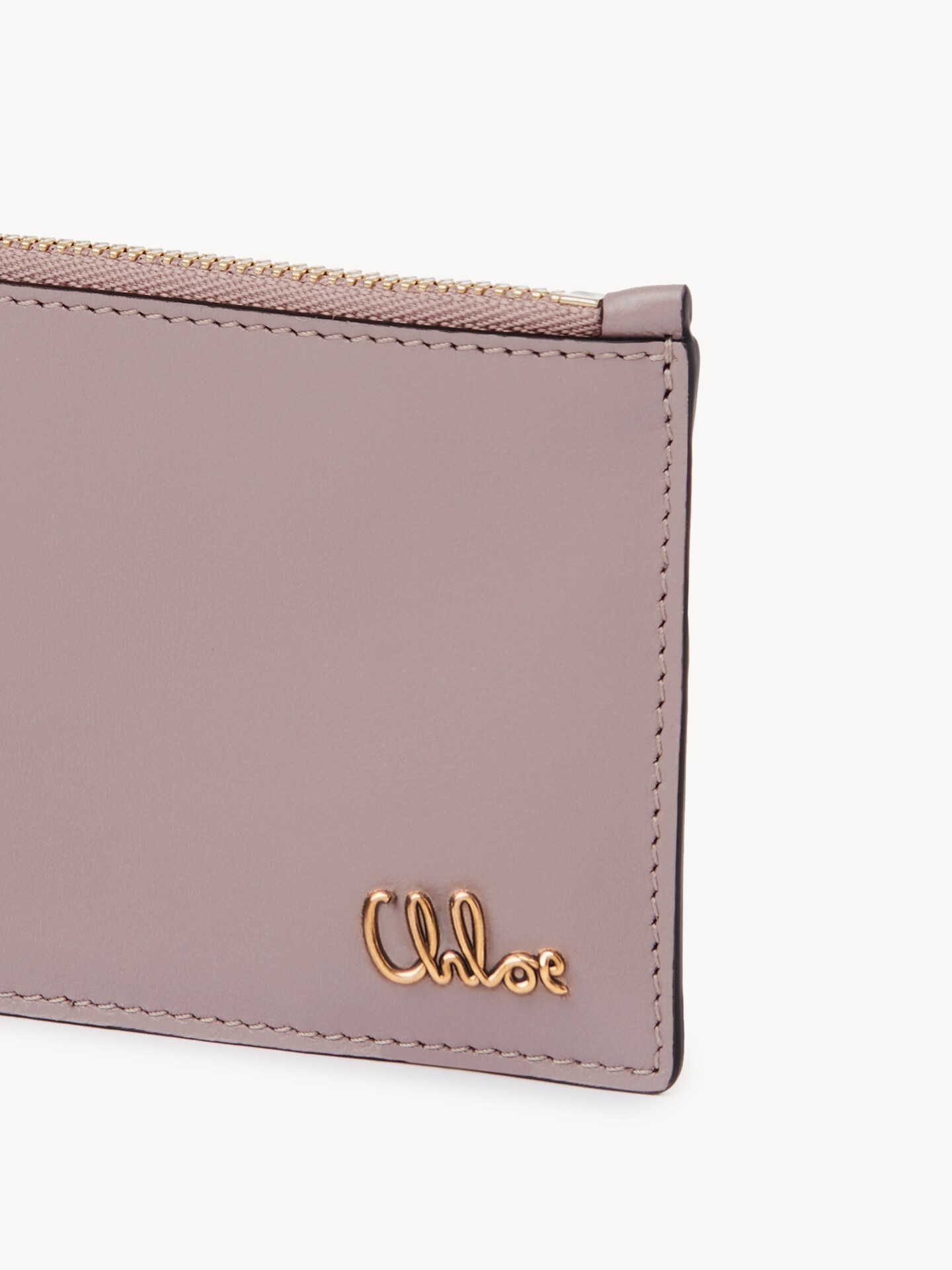 Petit porte-cartes et monnaie Chlo&eacute; Iconic en cuir brillant - 6