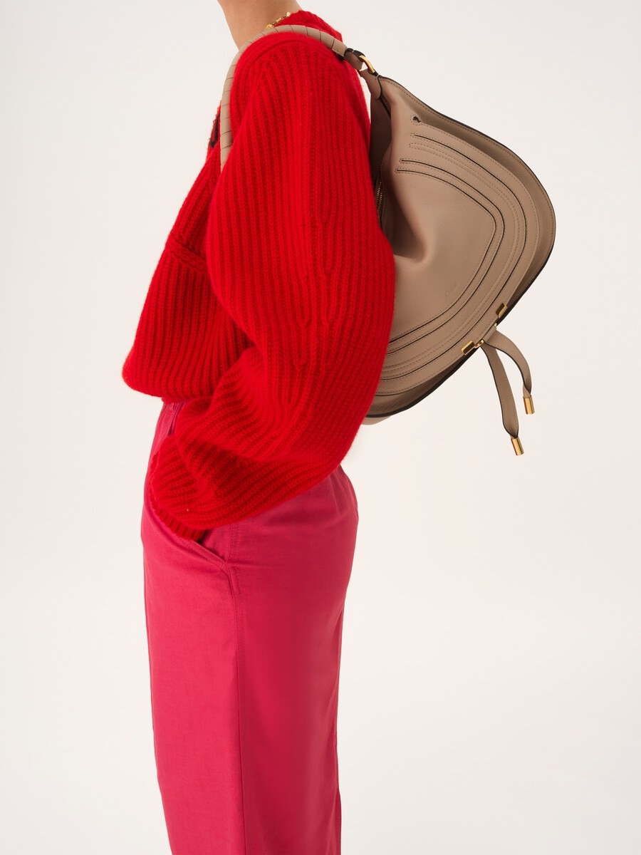 Sac port&eacute; &eacute;paule Marcie en cuir lisse - 3