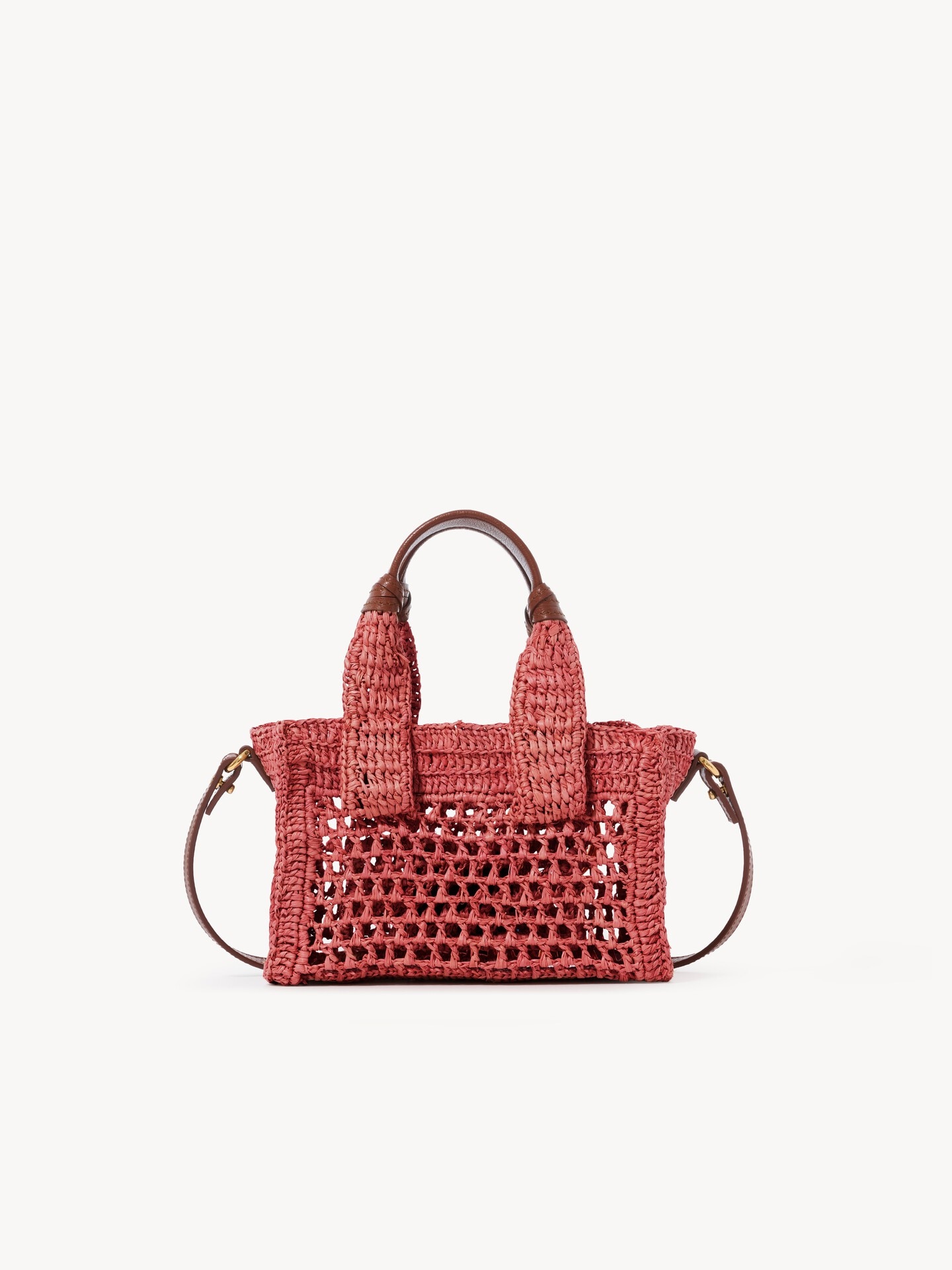 Mini Summer Banana east-west tote bag in raffia - 4