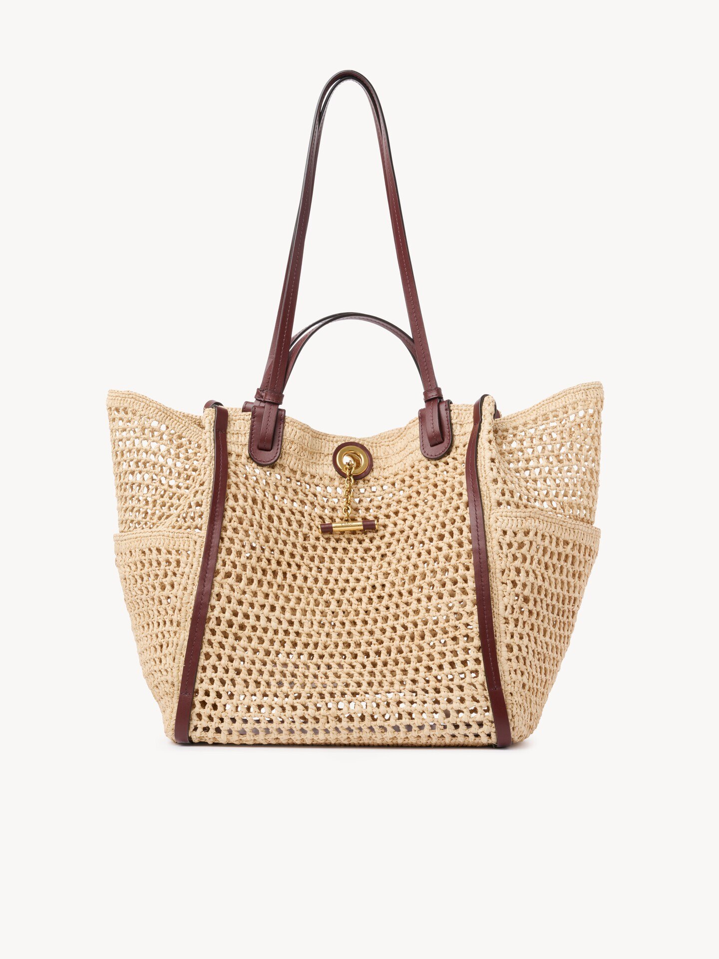 Chlo&eacute; Iconic double carry bag in raffia - 7