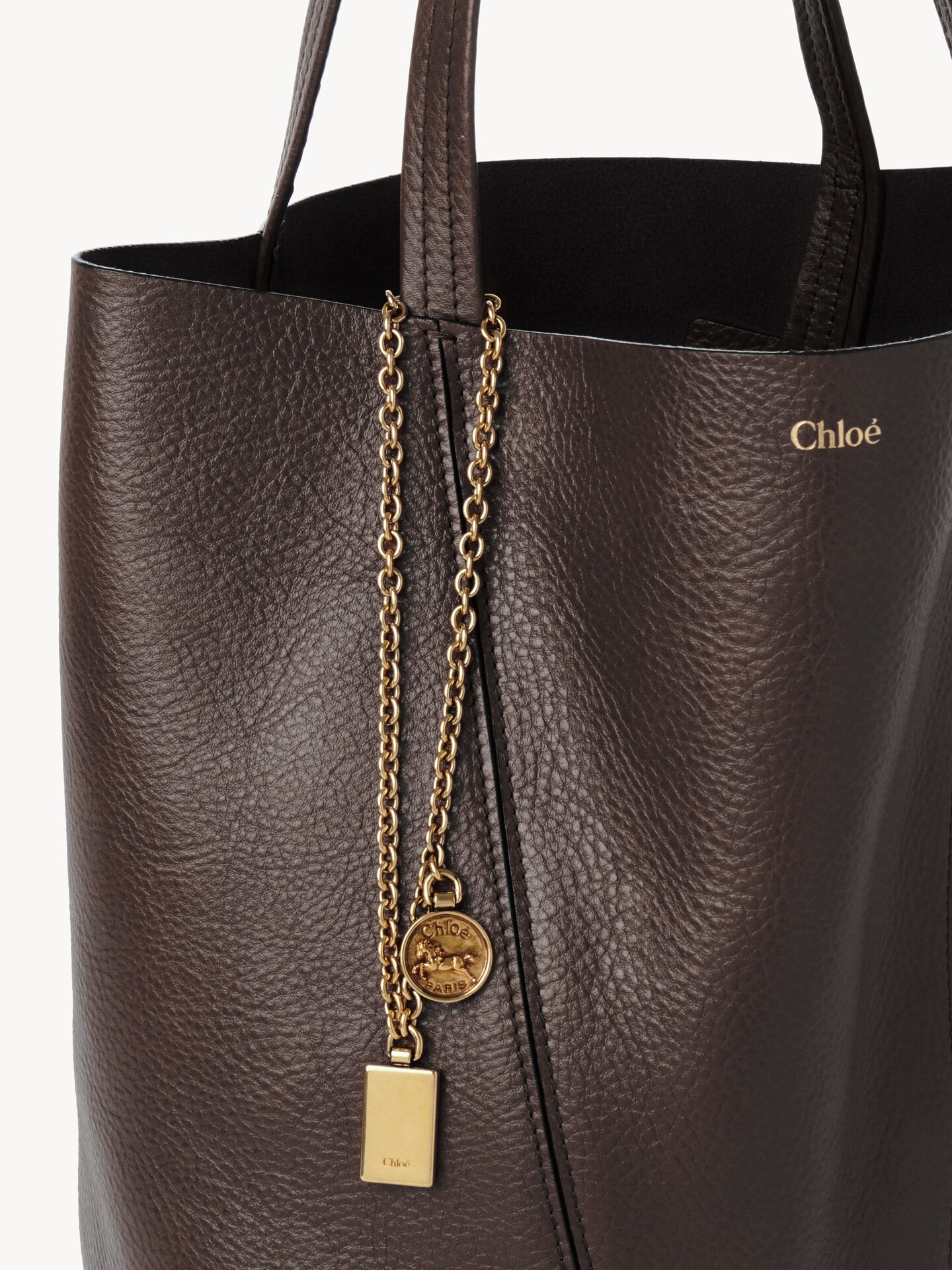 Bolso tote Chlo&eacute; Spin de cuero granulado - 7.0