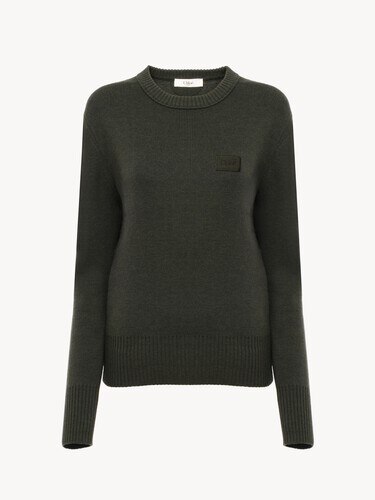 Logo jumper in a merino wool knit - 1