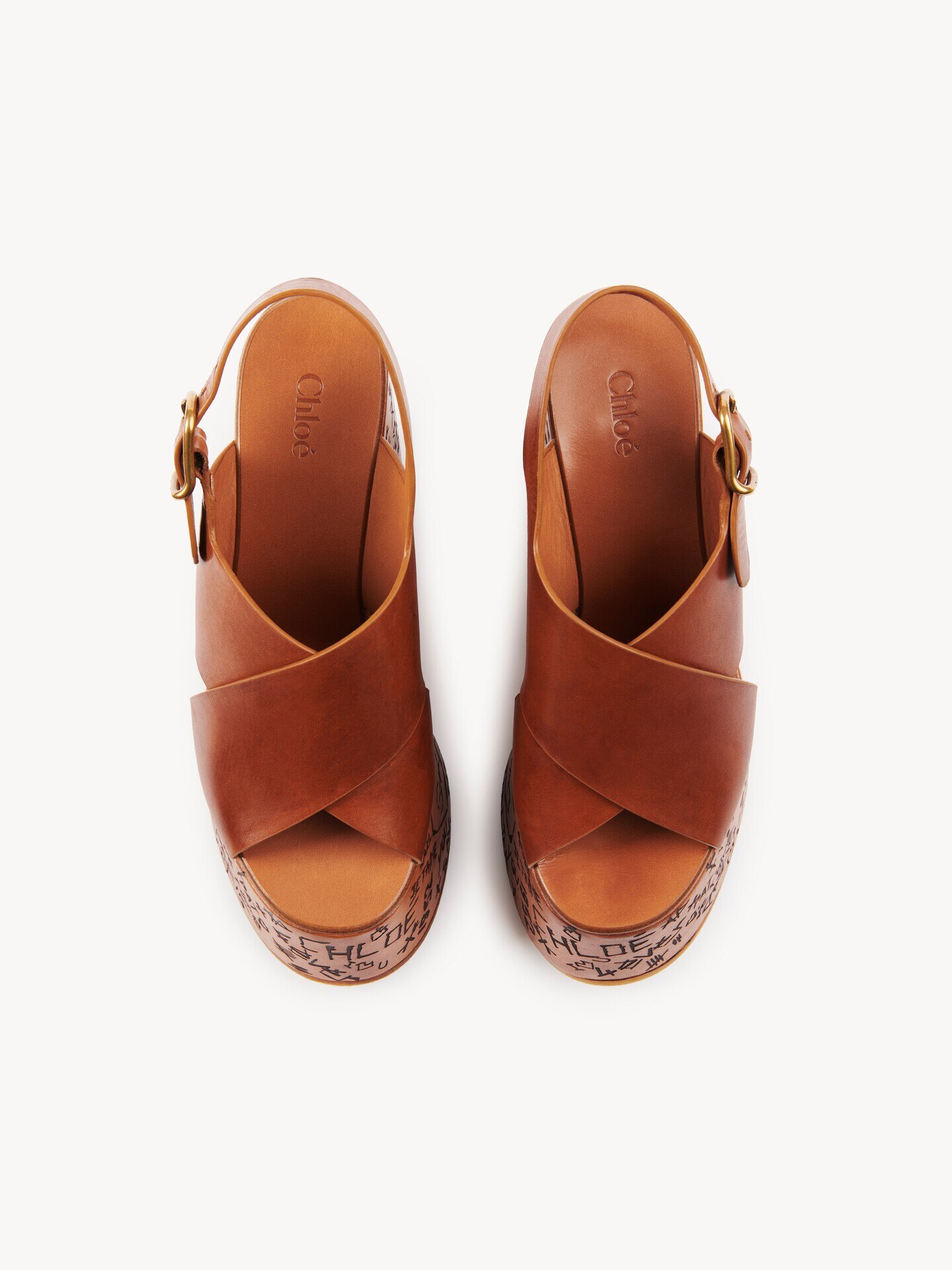 Maximeウェッジサンダル Ginger Brown - Chloé