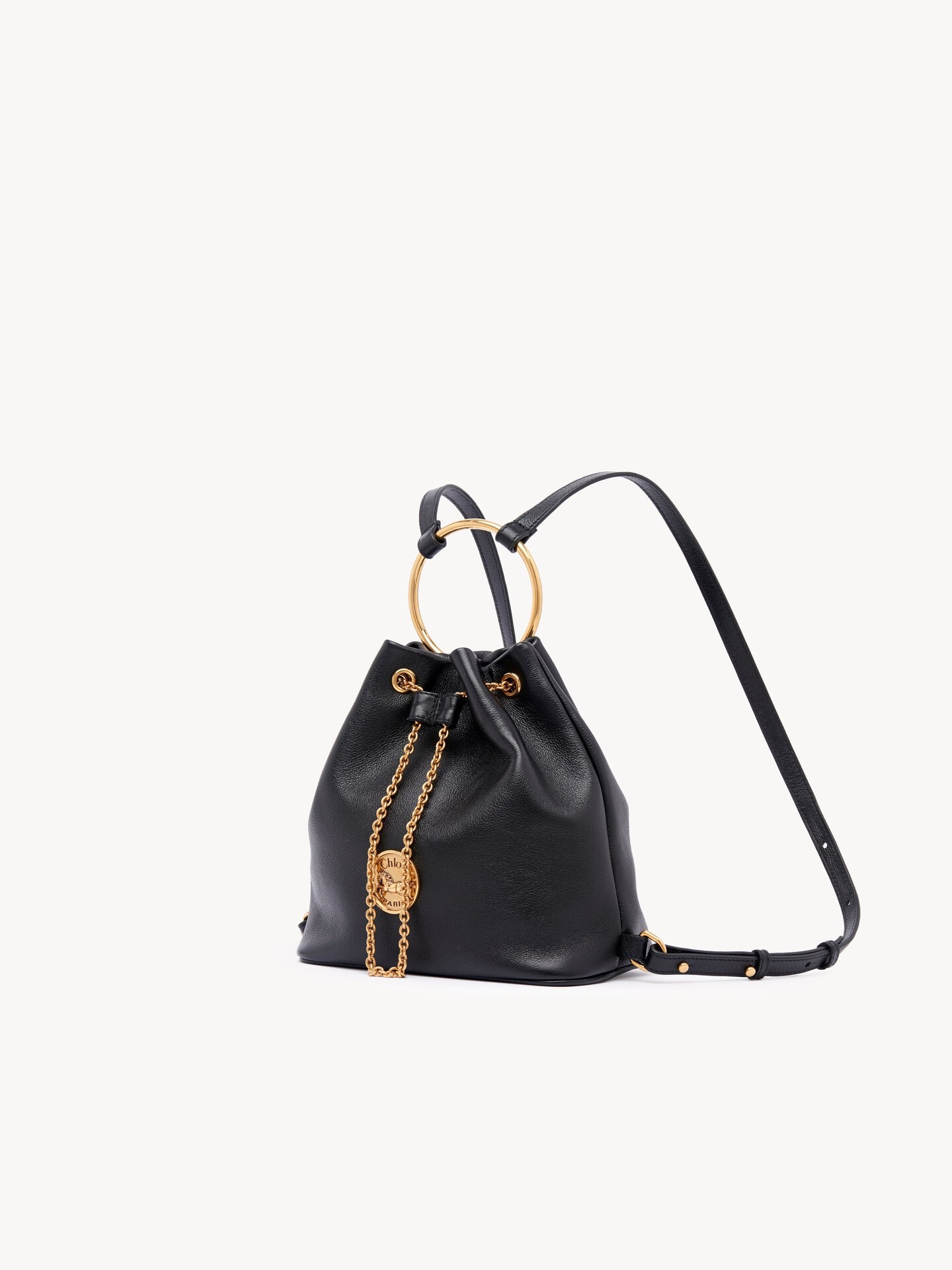 Small Bracelet backpack in grained leather - 4
