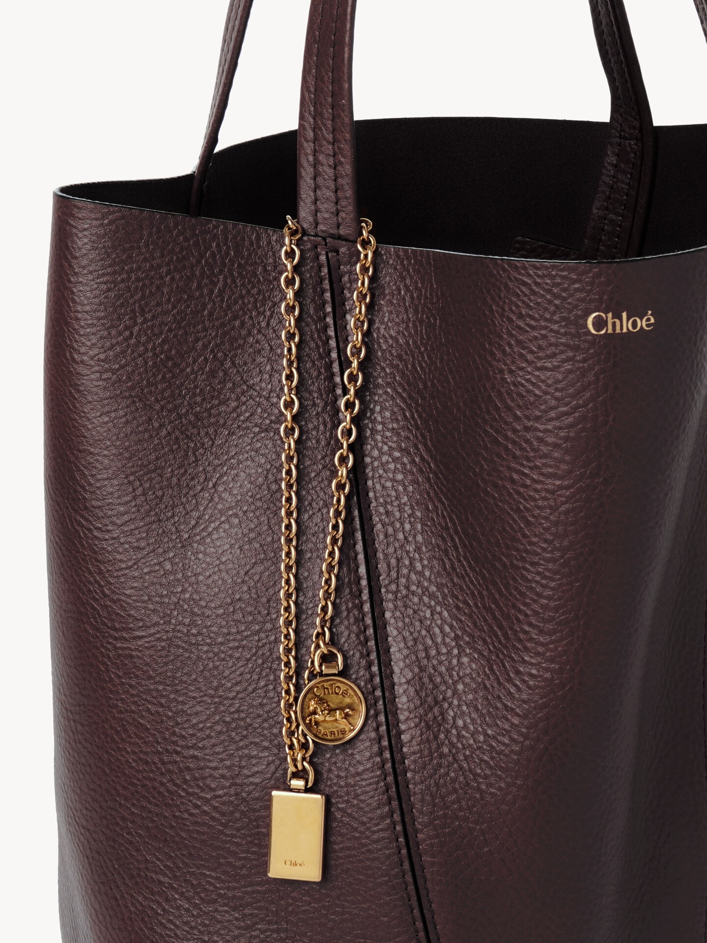 Chlo&eacute; Spin tote bag in grained leather - 6