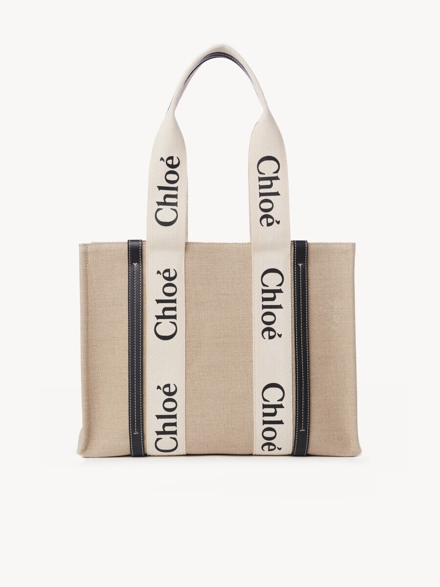 Woody tote bag in linen - 2