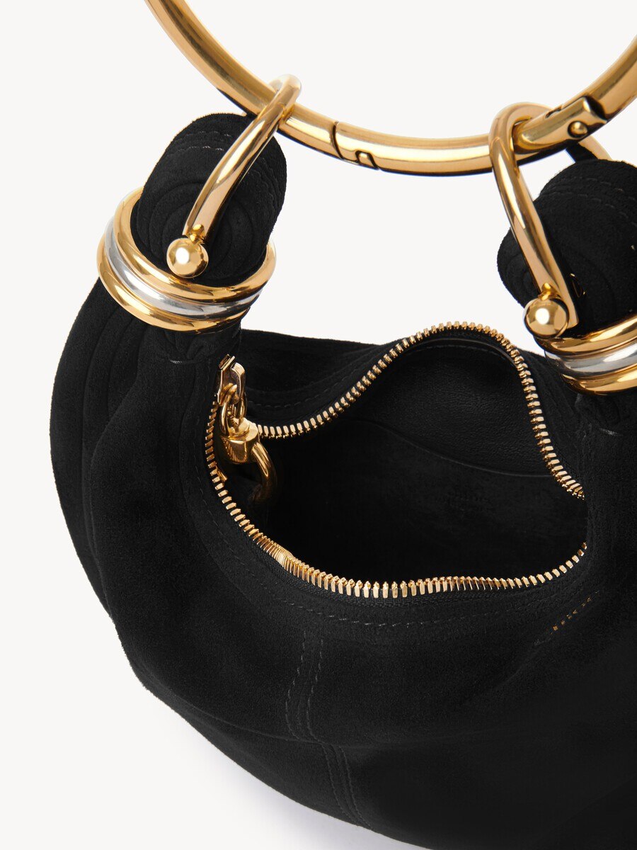 Mini Bracelet Hobo bag in suede leather - 7