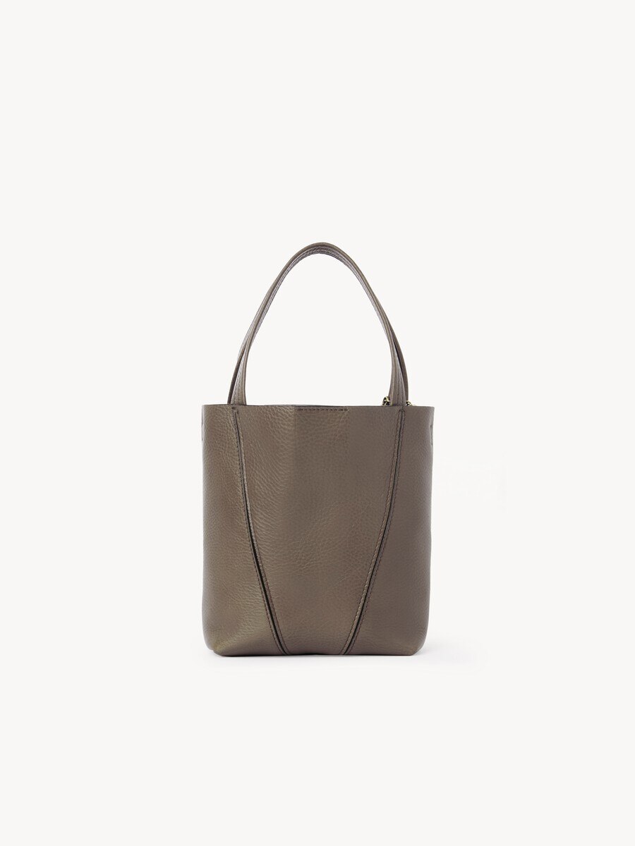 Small Chlo&eacute; Spin tote bag in grained leather - 4