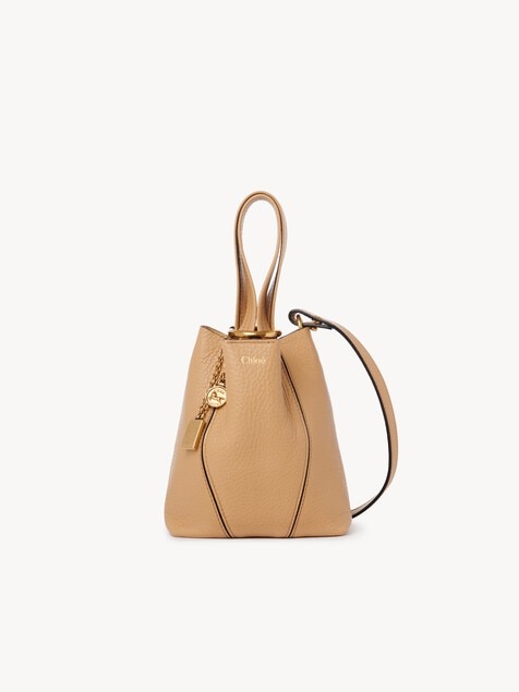Bolso tote peque&ntilde;o Chlo&eacute; Spin de cuero granulado