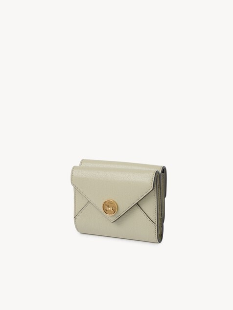 Small Envelope tri-fold in grained leather