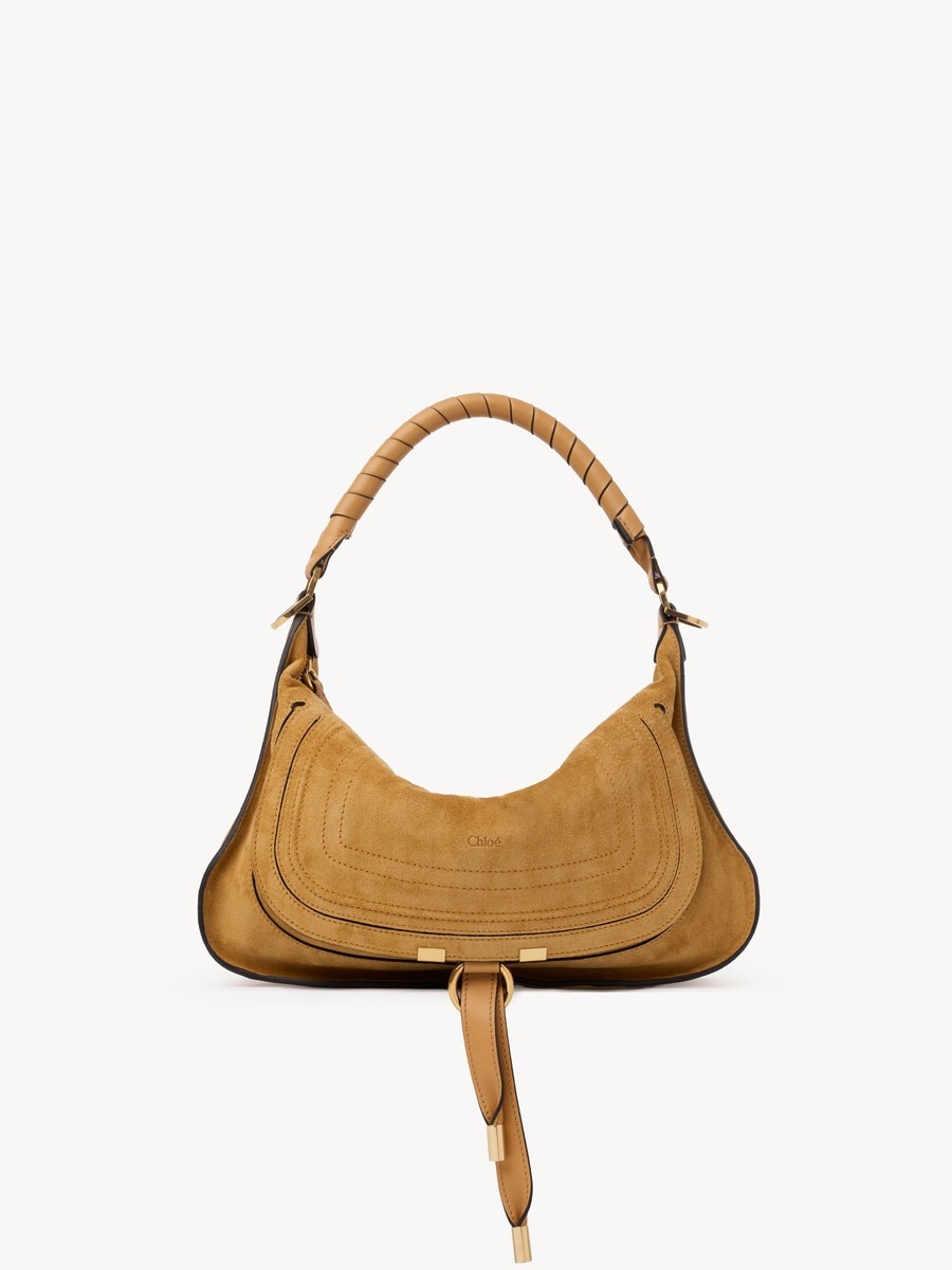 Small Marcie shoulder bag in suede leather - 1