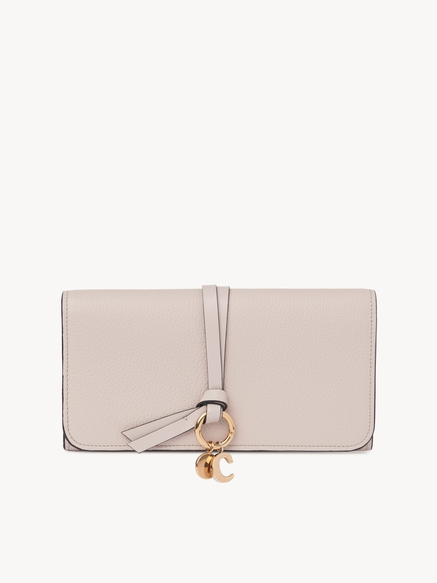Alphabet wallet with flap in grained leather - 2